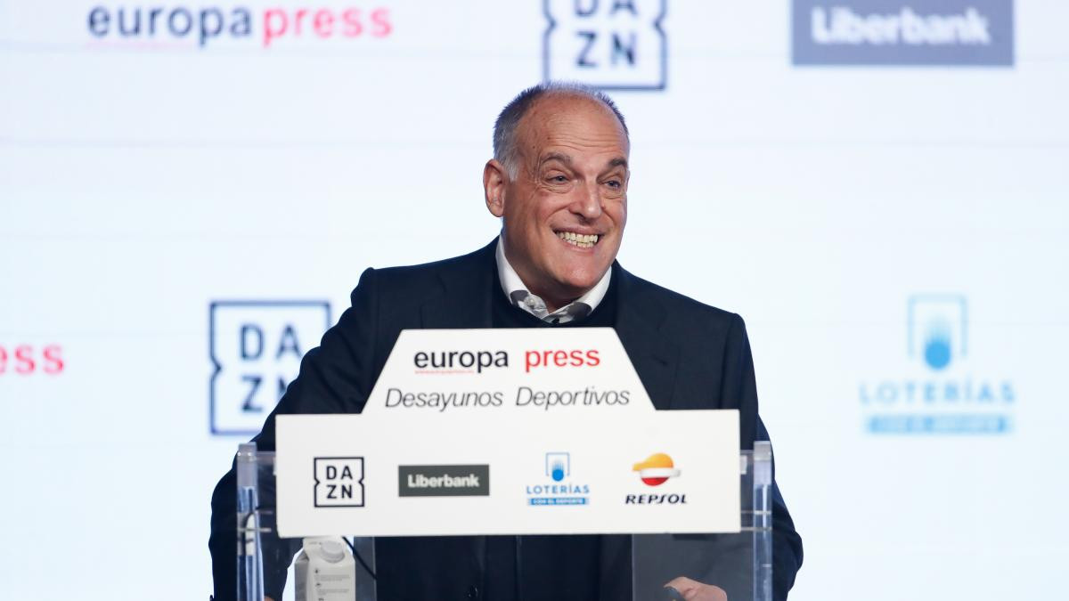 Javier Tebas en el acto de Europa Press, en una imagen de archivo / EFE