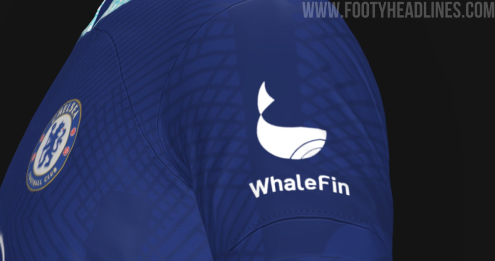 La camiseta del Chelsea con el nuevo patrocinio de WhaleFin / FootyHeadlines