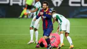 Leo Messi celebrando uno de sus goles contra el Elche / FC Barcelona