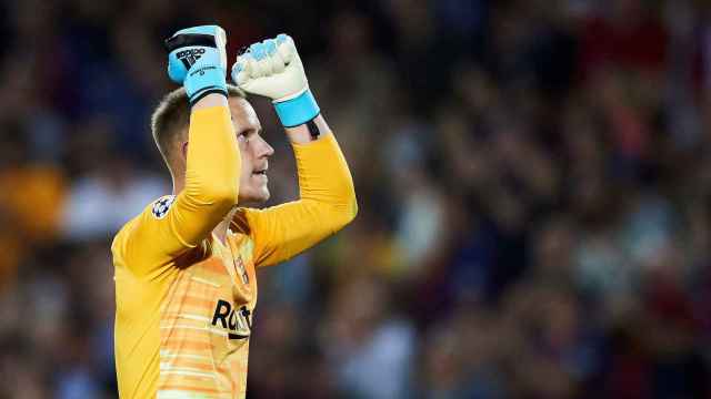 Ter Stegen celebrando la victoria contra el Inter de Milán / FC Barcelona