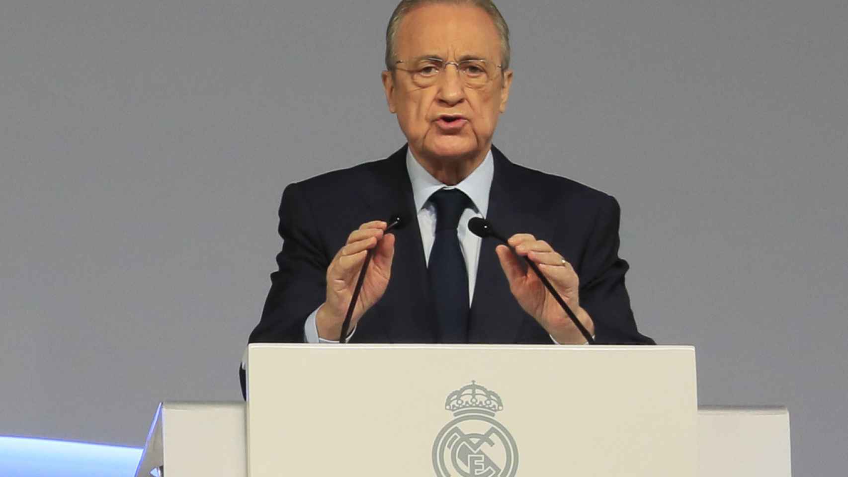 Florentino Pérez, durante la Asamblea del Real Madrid / EFE