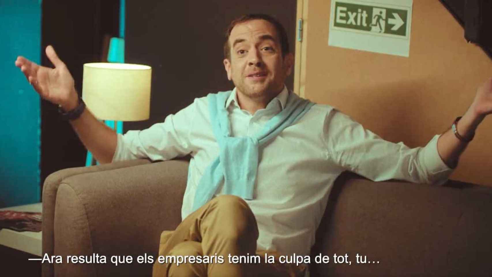 Joel Díaz, en el anuncio electoral de la CUP / CUP