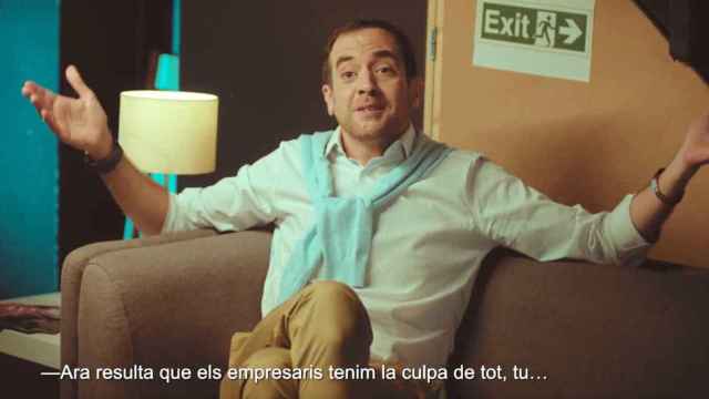Joel Díaz, en el anuncio electoral de la CUP / CUP