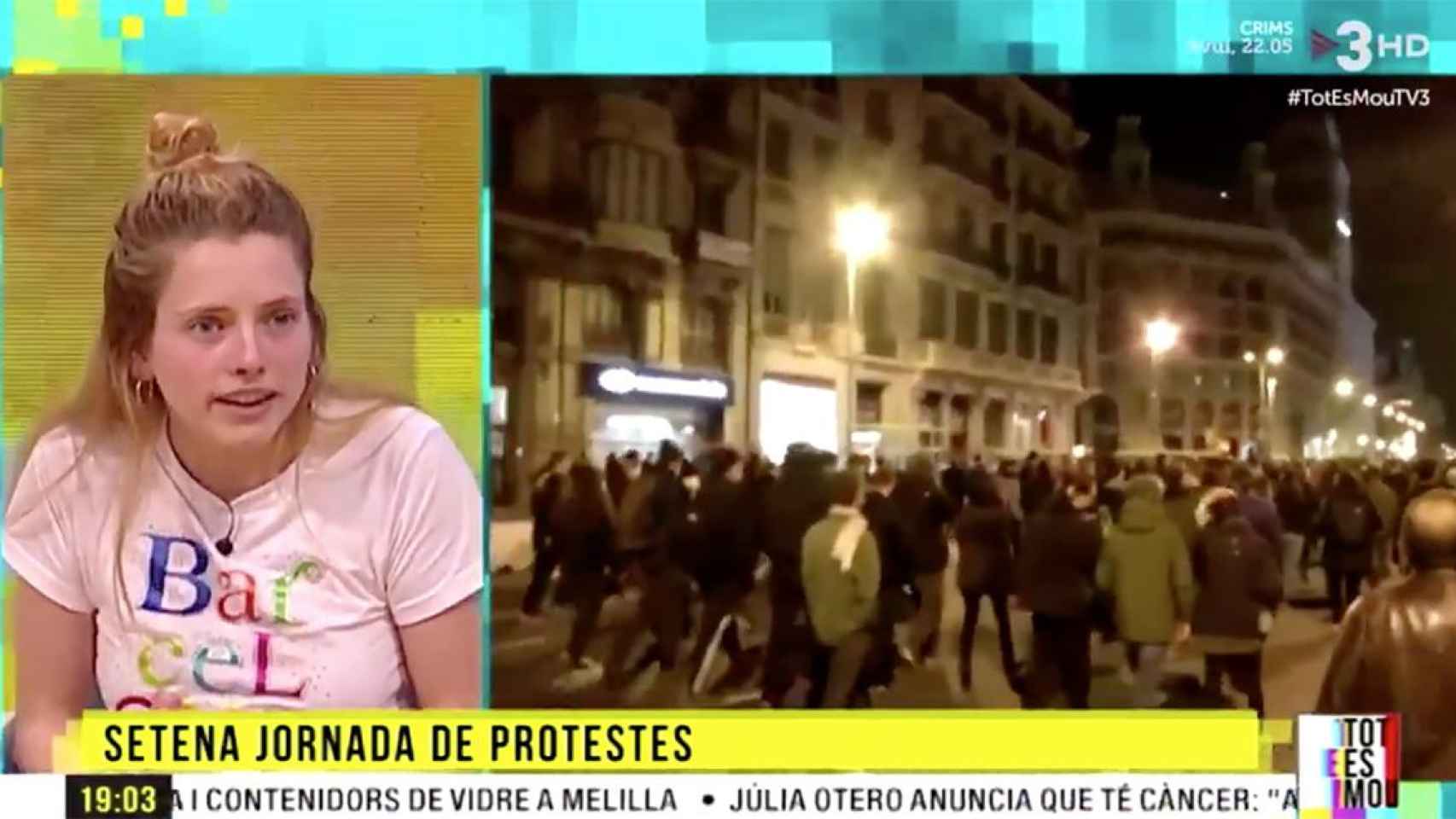 Juliana Canet, 'influencer' del independentismo y el vandalismo en TV3