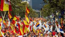 Imagen de la manifestación del 12 de octubre en Barcelona / EFE