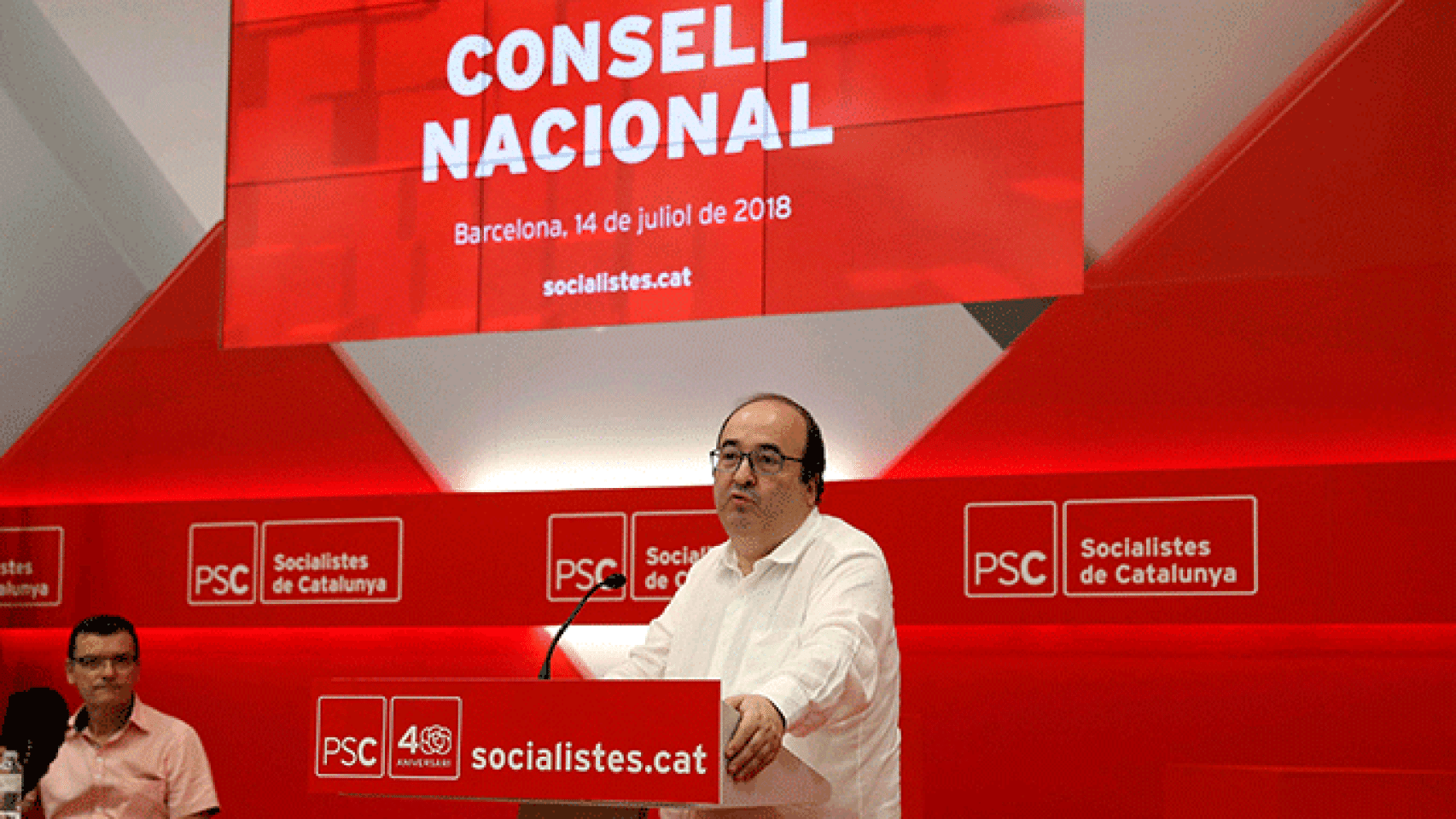 Miquel Iceta, secretario primero del PSC, en el último Consejo Nacional de los socialistas catalanes / EFE