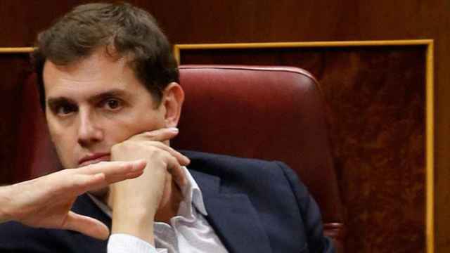 Albert Rivera, líder de Ciudadanos, que apoyará la moción de censura si Rajoy no convoca elecciones / EFE