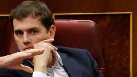Albert Rivera, líder de Ciudadanos, que apoyará la moción de censura si Rajoy no convoca elecciones / EFE
