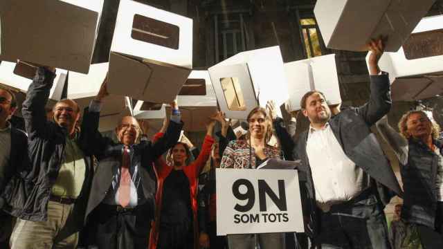 Oriol Junqueras animando a la participación en la pseudoconsulta del 9N