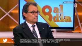 Artur Mas, en 8Tv