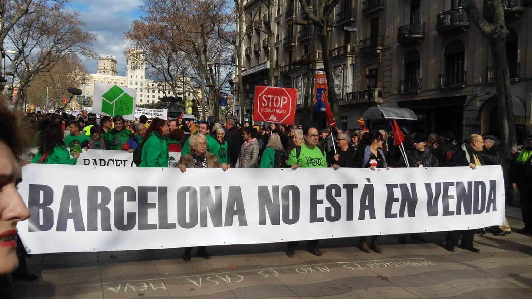 Diversas protestas han tomado este sábado las calles de Barcelona / TWITTER