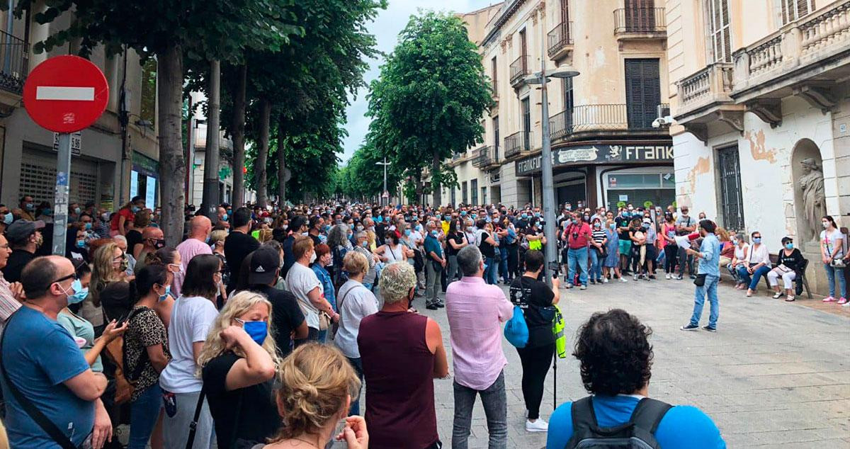 Toni, dirigiéndose a la manifestación del sábado de la Patrulla Vecinal en Mataró / CG