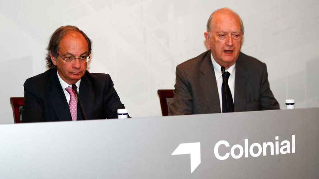 El consejero delegado de Colonial, Pere Viñolas (izq.), y el presidente, Juan José Brugera / EP