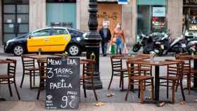 Imagen de la terraza de un restaurante en Las Ramblas de Barcelona / EFE
