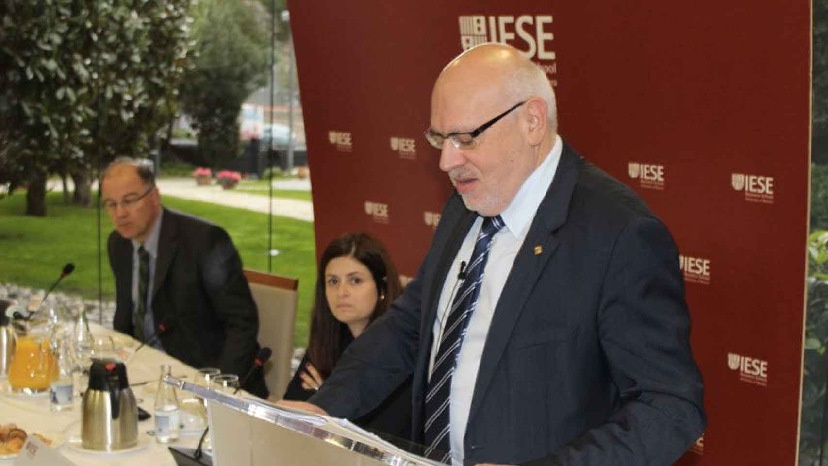 Jordi Baiget, consejero de Empresa catalán, en el desayuno informativo de Iese.
