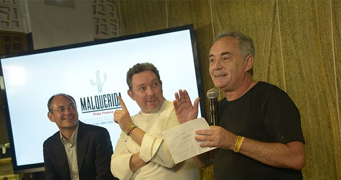 Jaume Alemany, Albert Adrià, Ferran Adrià durante la presentación / Damm