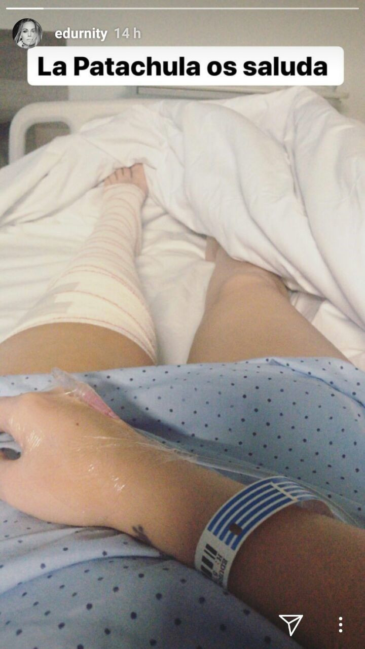 Así está la pierna de Edurne en el hospital / CD