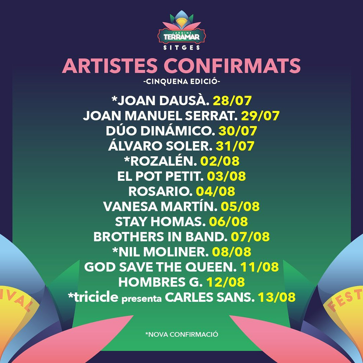 Cartel Oficial del Festival Jardins del Terramar de Sitges