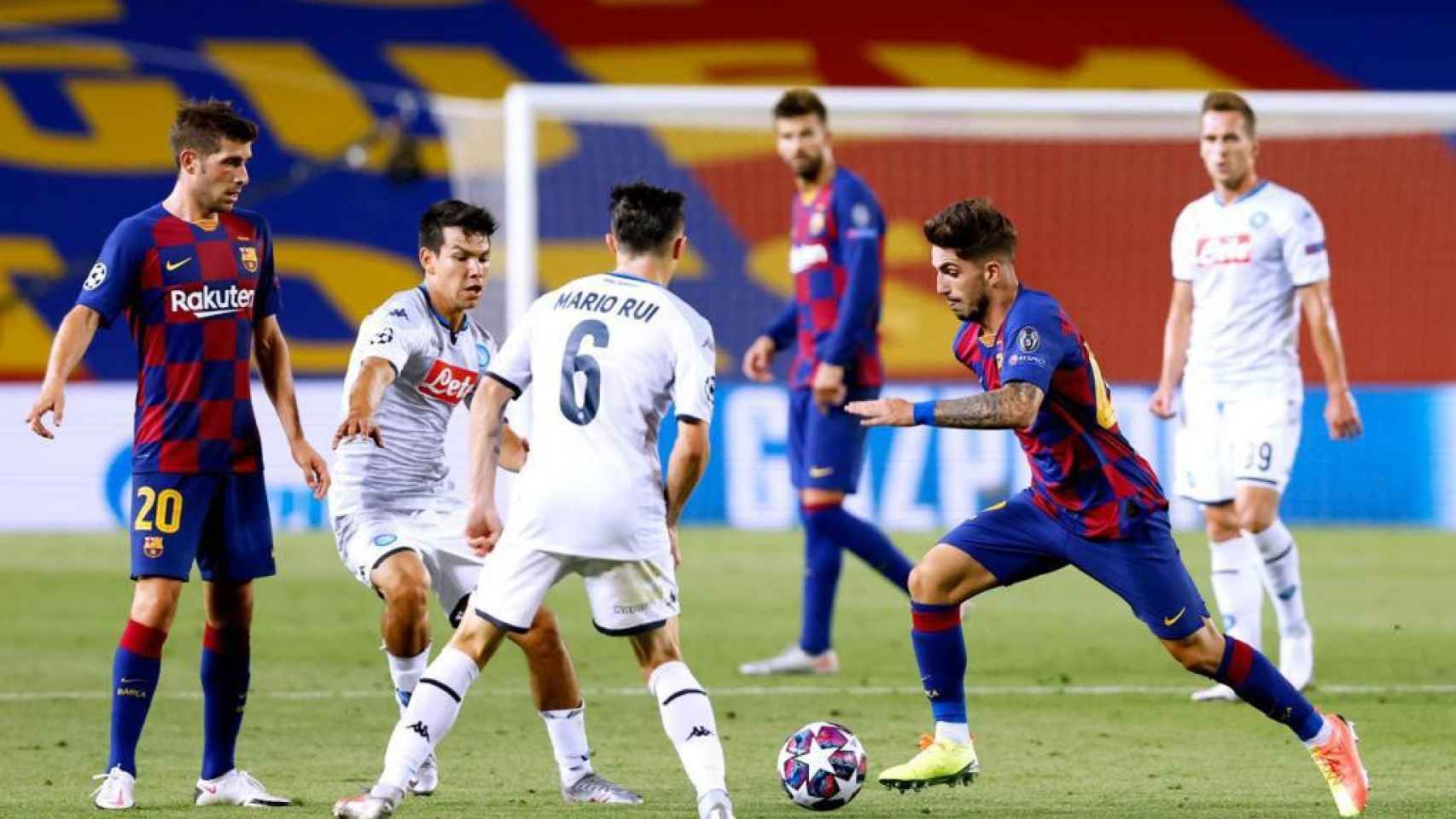 Monchu en una acción en el Barça-Nápoles / FC Barcelona