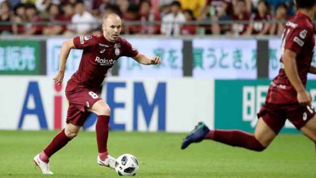 Andrés Iniesta en un partido con el Vissel Kobe EFE