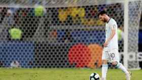 Leo Messi en un encuentro con la selección argentina / EFE