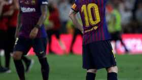 Messi tras la final de la Copa del Rey frente al Valencia / EFE