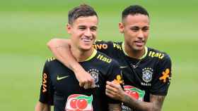 Coutinho y Neymar entrenando con la selección brasileña / EFE