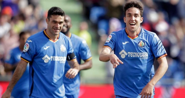 Molina y Mata celebrando un gol con el Getafe / EFE