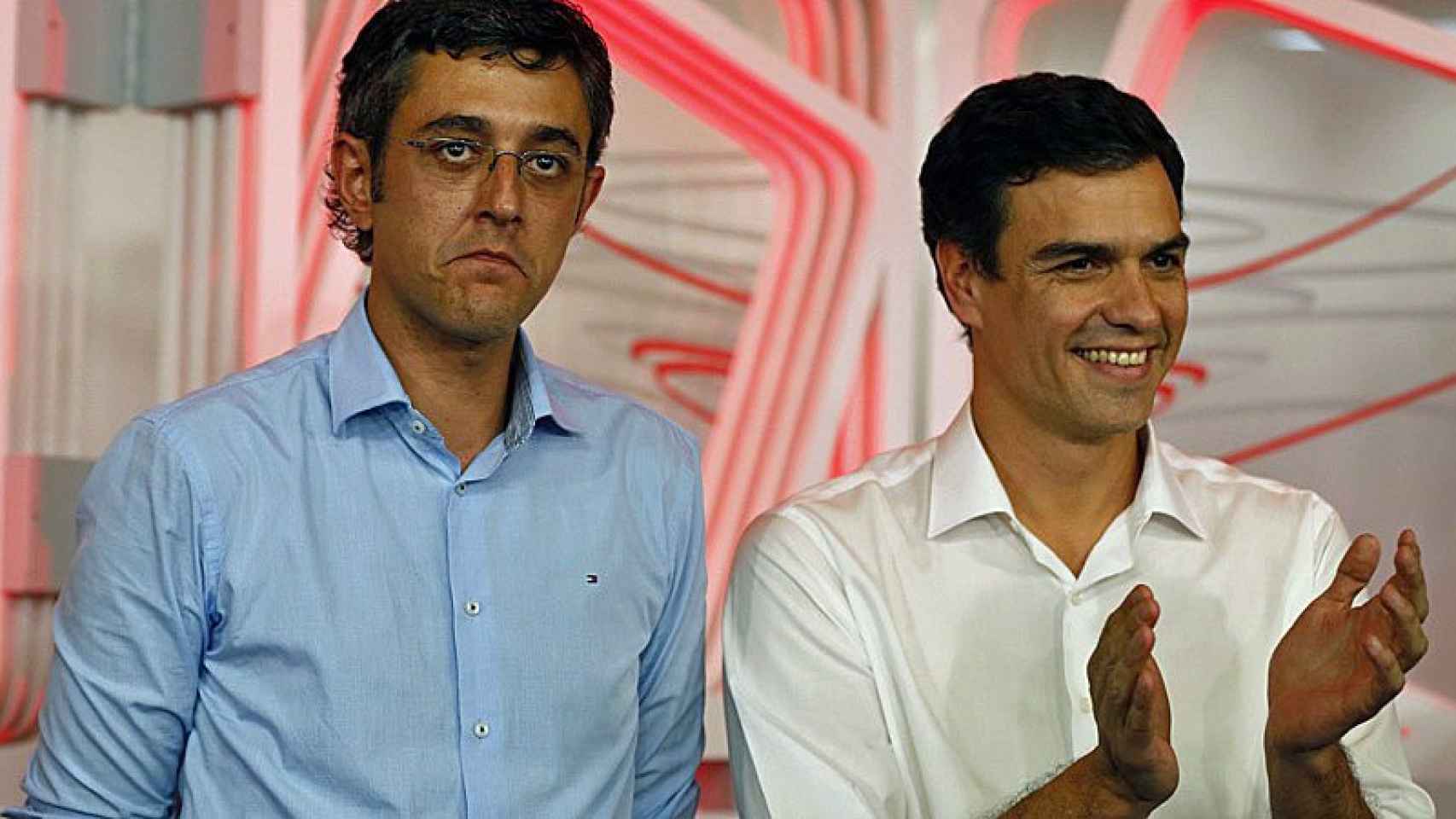 El ex diputado socialista Eduardo Madina y el secretario general de PSOE, Pedro Sánchez