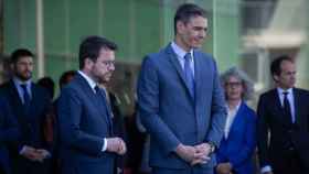 El presidente de la Generalitat, Pere Aragonès, y el presidente del Gobierno, Pedro Sánchez, en las Jornadas del Círculo de Economía de 2022 / EP