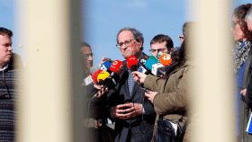 Quim Torra, presidente de la Generalitat de Cataluña, durante una rueda de prensa / EFE