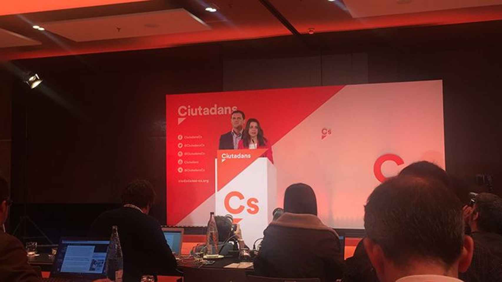 Albert Rivera, líder de Ciudadanos, junto a Inés Arrimadas, ganadora de las elecciones del 21D, valoran los resultados / CG