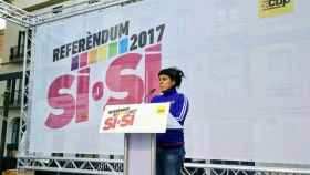 La diputada de la CUP, Anna Gabriel, partidaria de celebrar un referéndum aunque se desobedezca a la ley / CG