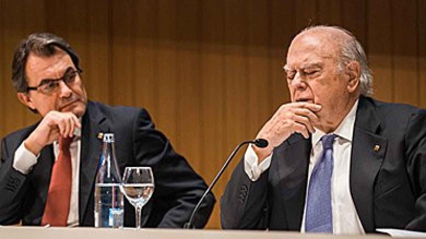 El ex presidente de la Generalidad Jordi Pujol y el actual presidente autonómico, Artur Mas