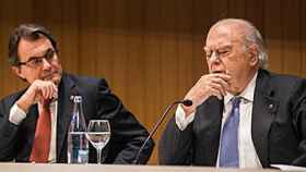 El ex presidente de la Generalidad Jordi Pujol y el actual presidente autonómico, Artur Mas