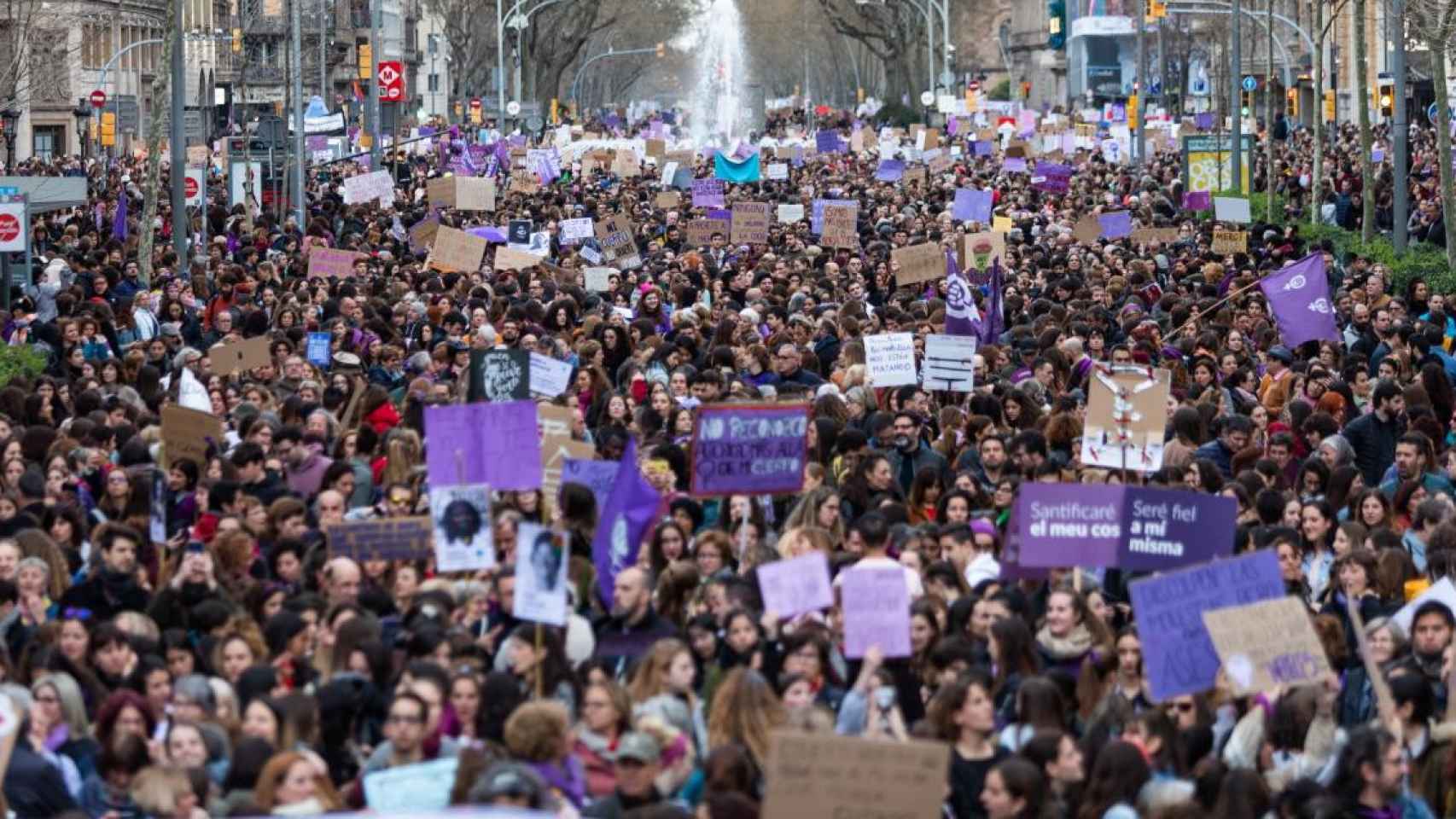 Manifestación del 8M, Día Internacional de la Mujer, en Barcelona el 8 de marzo de 2020 / EUROPA PRESS