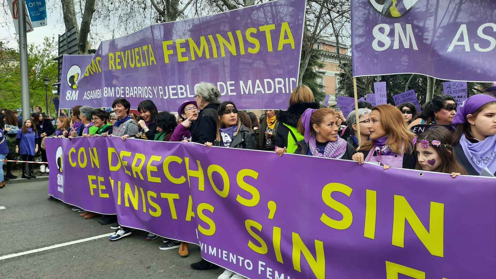 La manifestación convocada por la Comisión 8M de Madrid con motivo del Día Internacional de la Mujer / EP