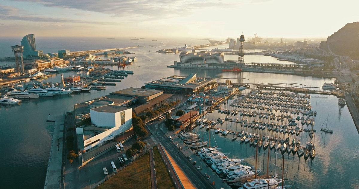 Imagen aérea del Puerto de Barcelona, con el Maremágnum en primer plano / SEB