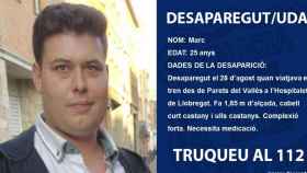 Cartel de búsqueda de Marc, que desapareció a finales de agosto / MOSSOS D'ESQUADRA