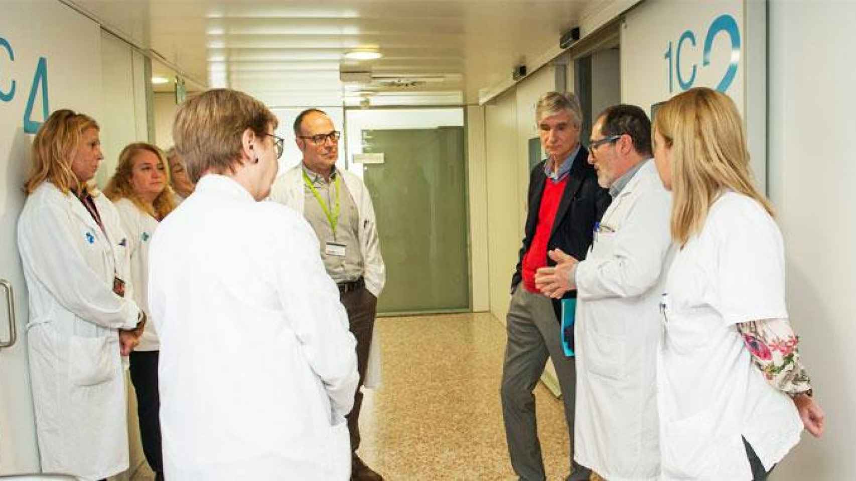 Médicos con Josep Maria Argimon, director gerente del ICS / GENCAT