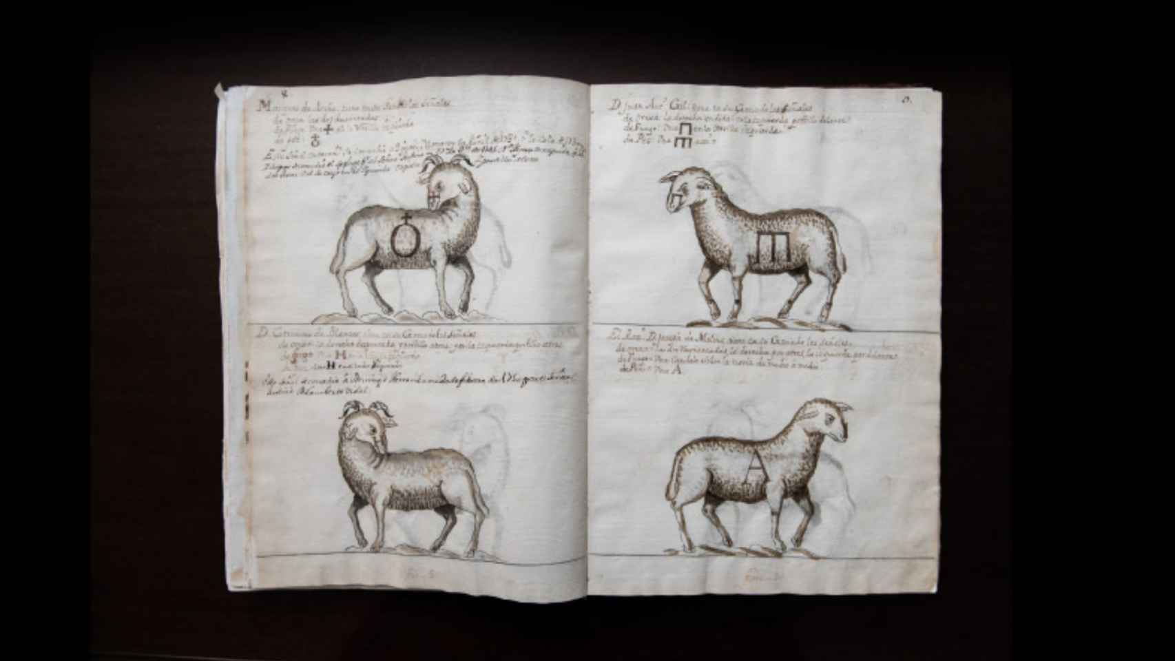 Libro de Marcas de 1722 de Casa de Ganaderos