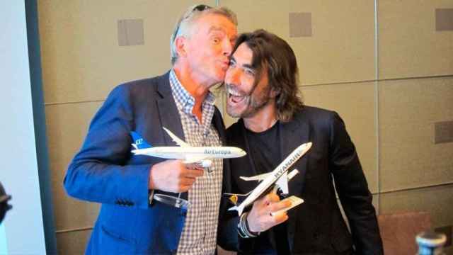 Javier Hidalgo, consejero delegado de Globalia (d), junto a Michael O'Leary, su homólogo en Ryanair / EP