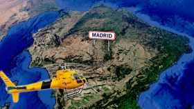 Helicopter Habock dirigiéndose a Madrid / FOTOMONTAJE DE CG