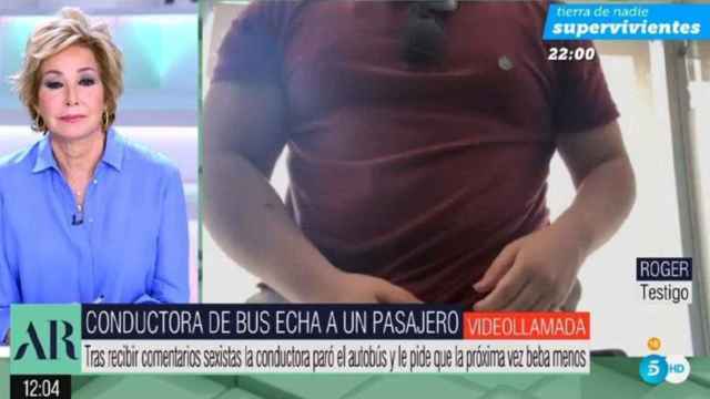 Ana Rosa Quintana y un testigo del incidente en un autobús de Barcelona / MEDIASET