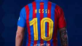 Imagen de la camiseta del Barça con Messi en la espalda / Redes