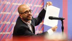 Jordi Farré presentando su candidatura 'Som gent del Barça' / Redes
