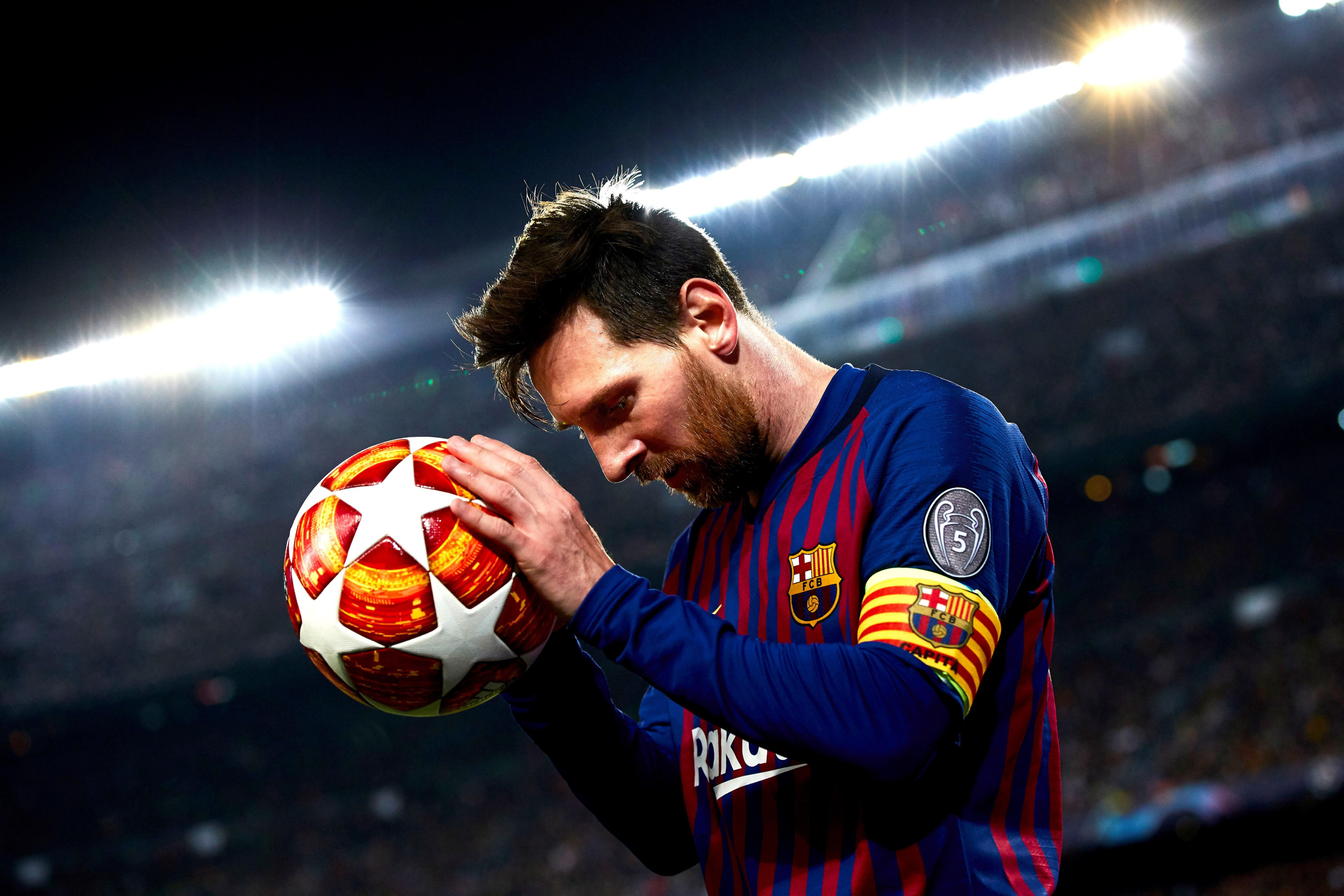Una foto de Leo Messi durante el partido ante el Manchester United / EFE