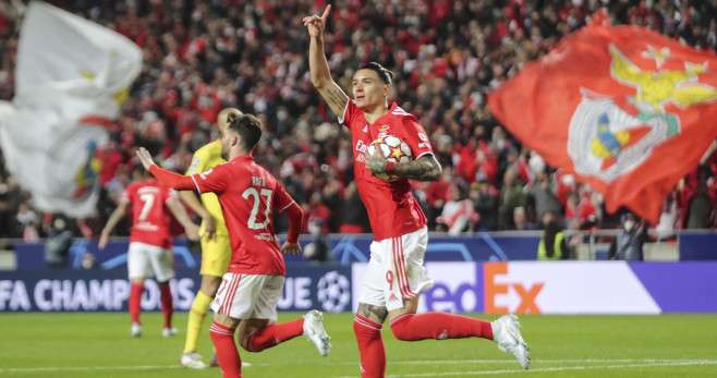 Darwin Núñez, celebrando un gol marcado con el Benfica : EFE