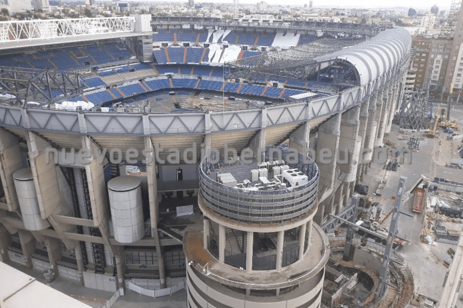 Una imagen de las obras del Santiago Bernabéu / Nuevo Estadio Bernabéu