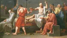 Cuadro de La muerte de Sócrates pintado por Jacques-Louis David